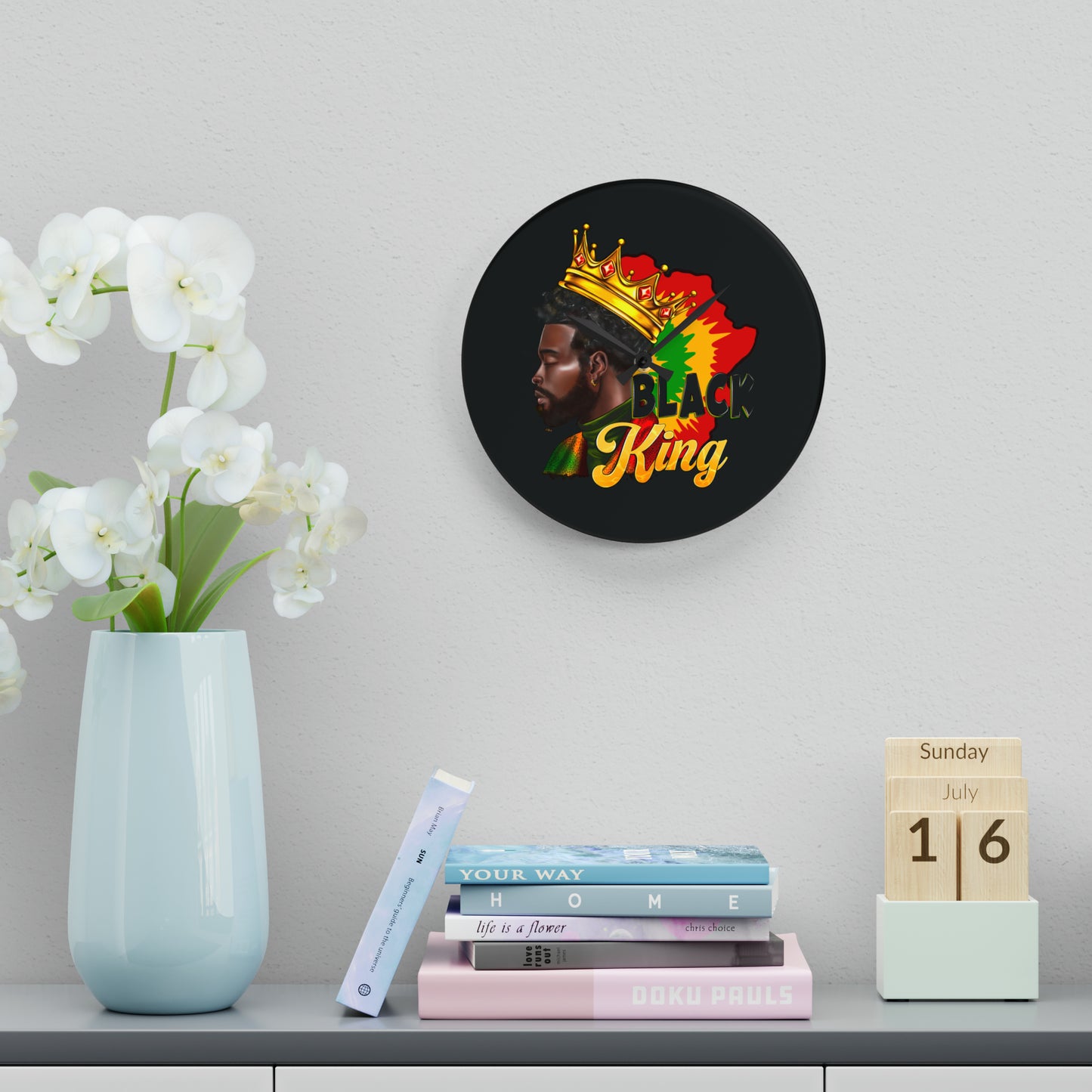 The Black King Acrylic Wall Clock