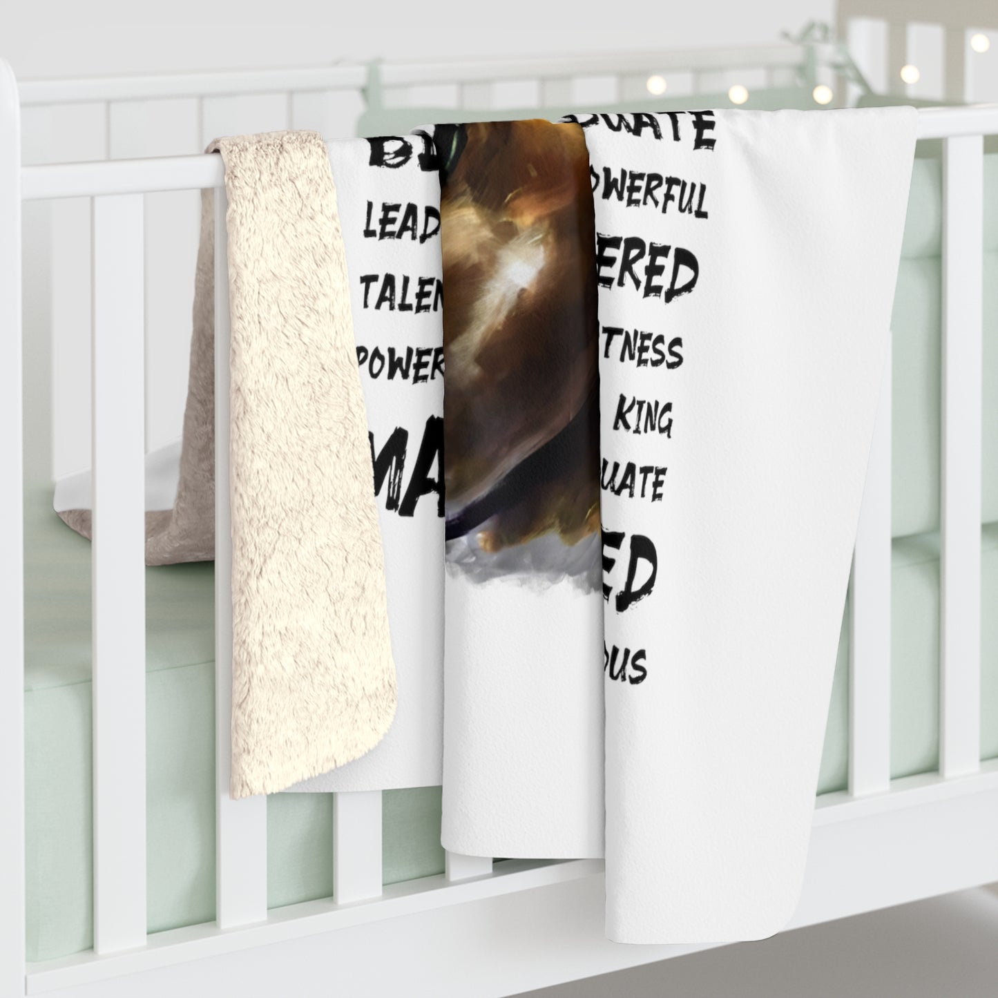 King - I AM Sherpa Fleece Blanket