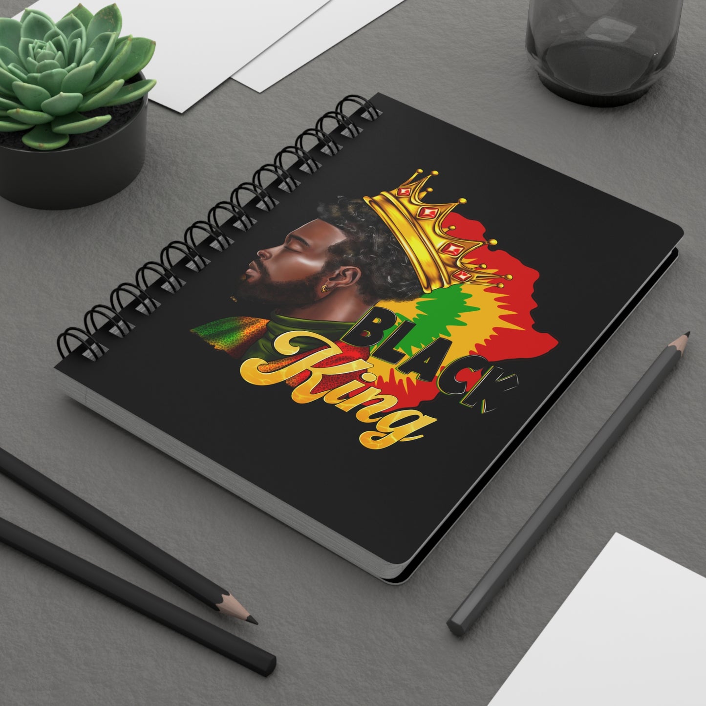 Black King Spiral Bound Journal