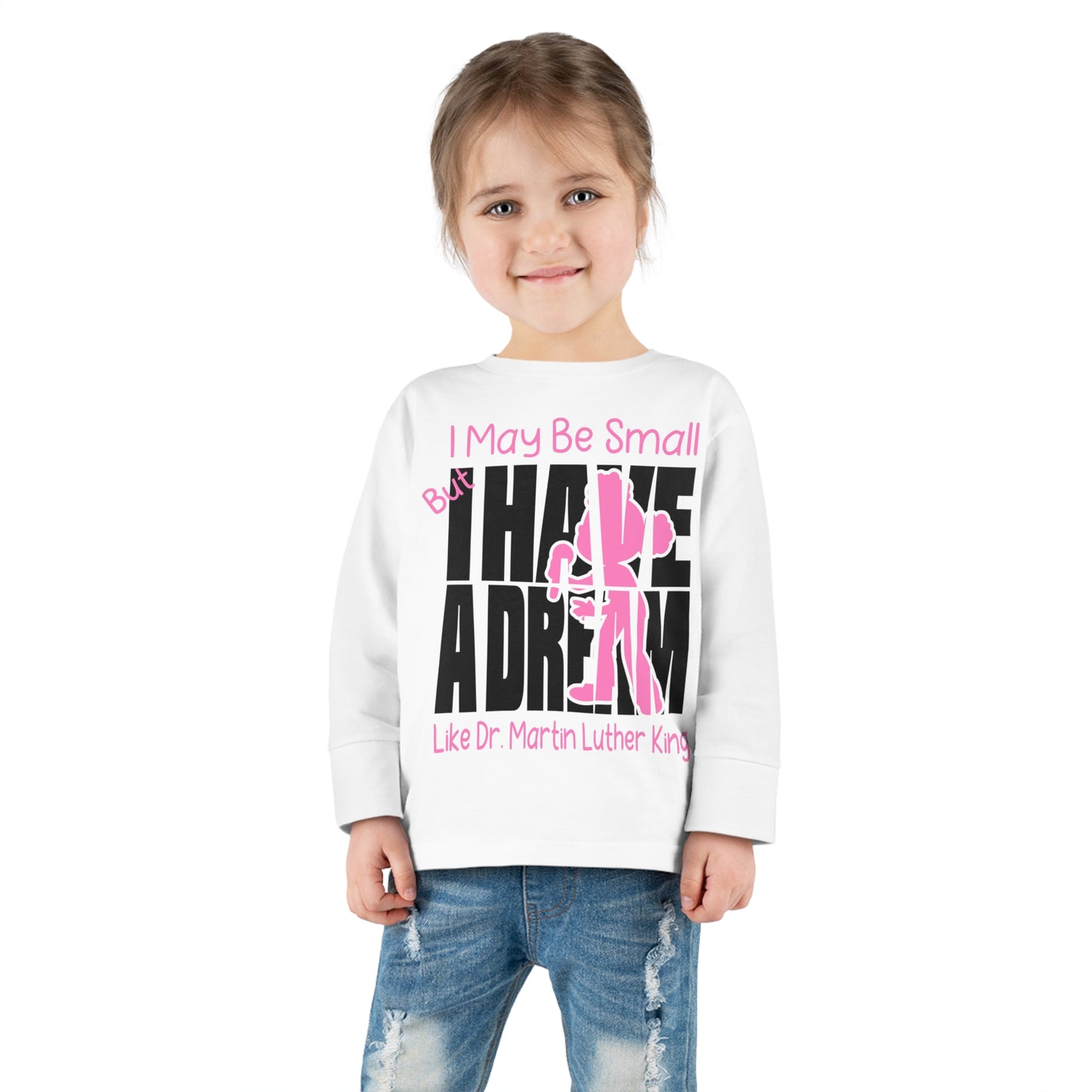 MLK Jr Girl  Toddler Long Sleeve Tee