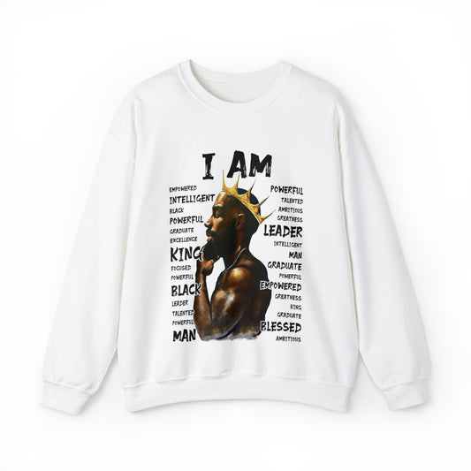 King - I AM Unisex Heavy Blend™ Crewneck Sweatshirt