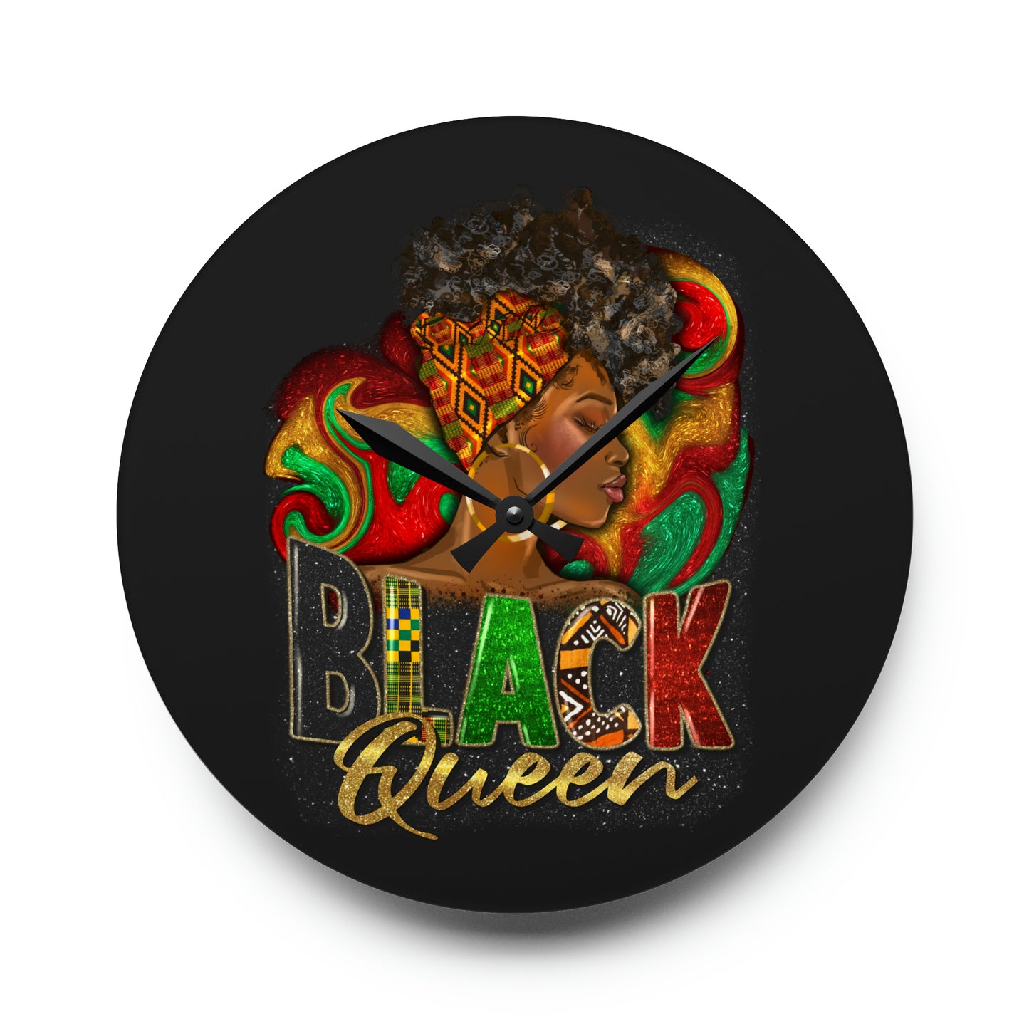 Black Queen Acrylic Wall Clock