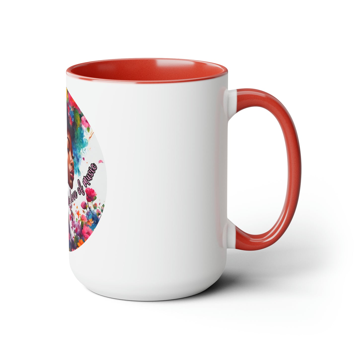 For the Love of Music Two-Tone Coffee Mugs, 15oz