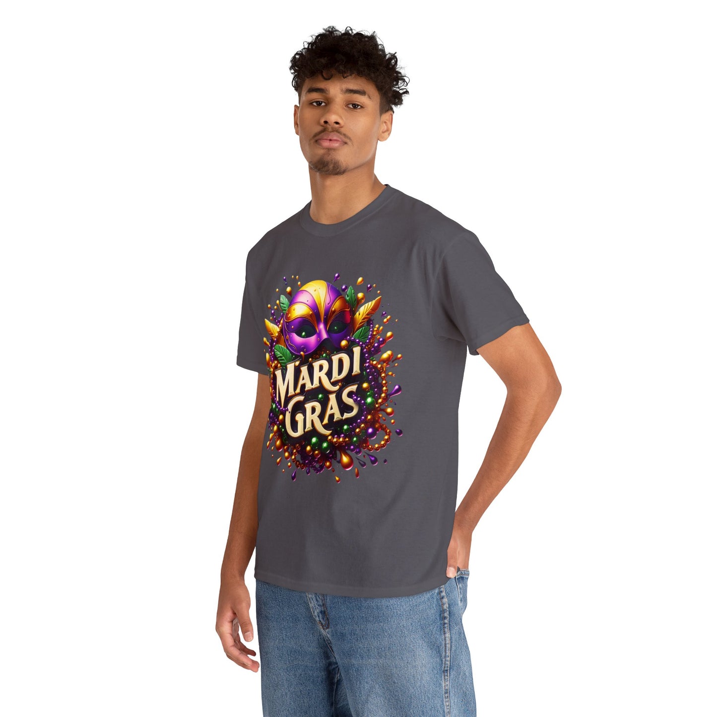 Mardi Gras 3 Unisex Heavy Cotton Tee