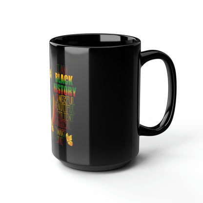 Black History Queen Black Mug, 15oz