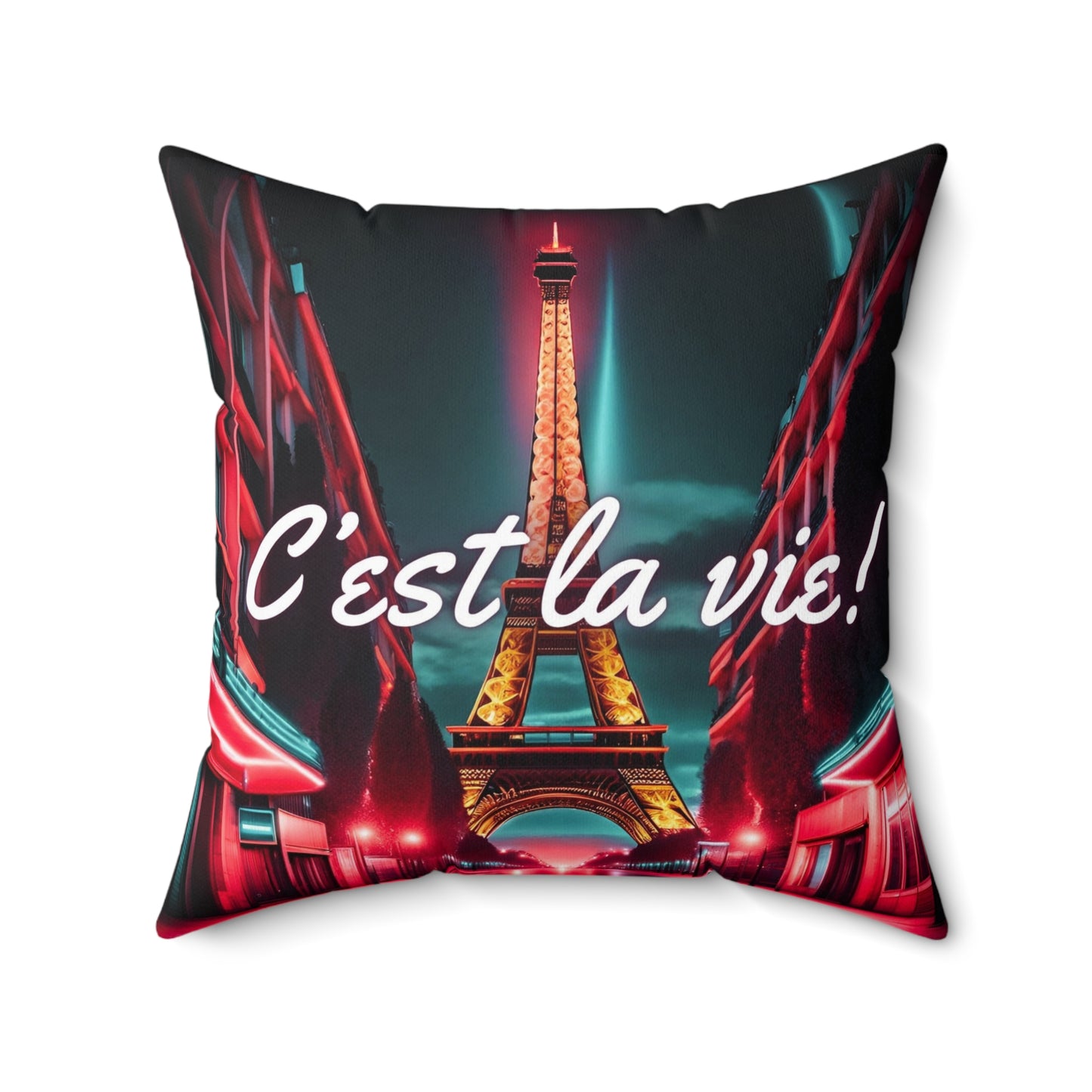 C'est La Vie Spun Polyester Square Pillow