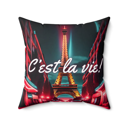 C'est La Vie Spun Polyester Square Pillow