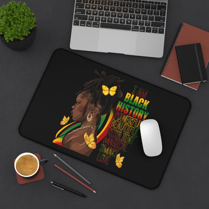 Black History Queen Desk Mat