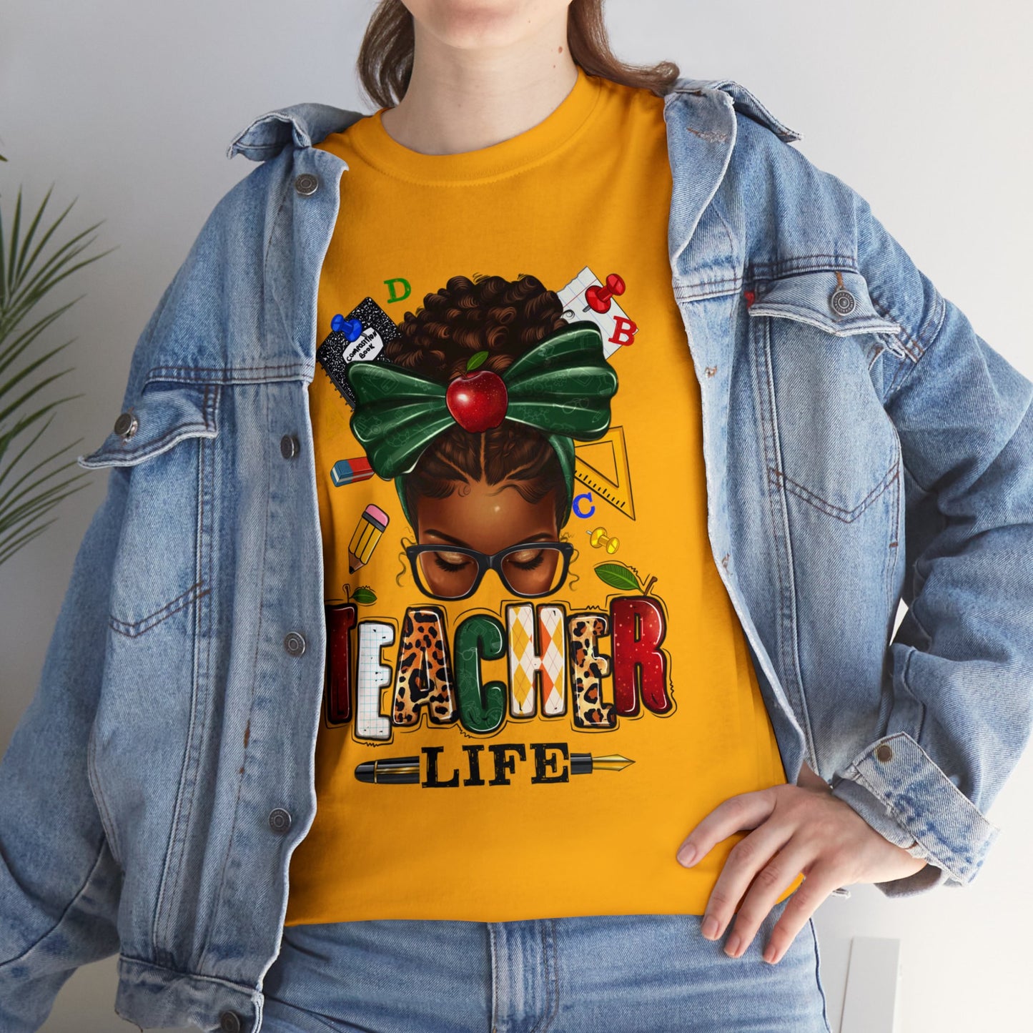 Teacher Life Queen Unisex Heavy Cotton Tee