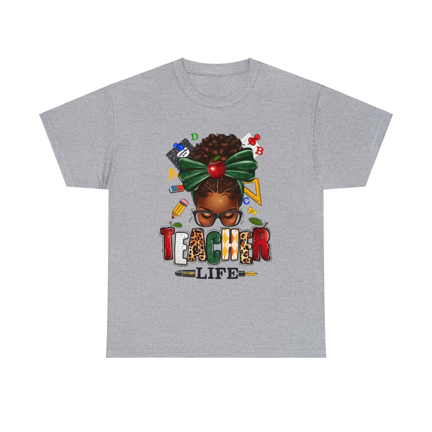 Teacher Life Queen Unisex Heavy Cotton Tee