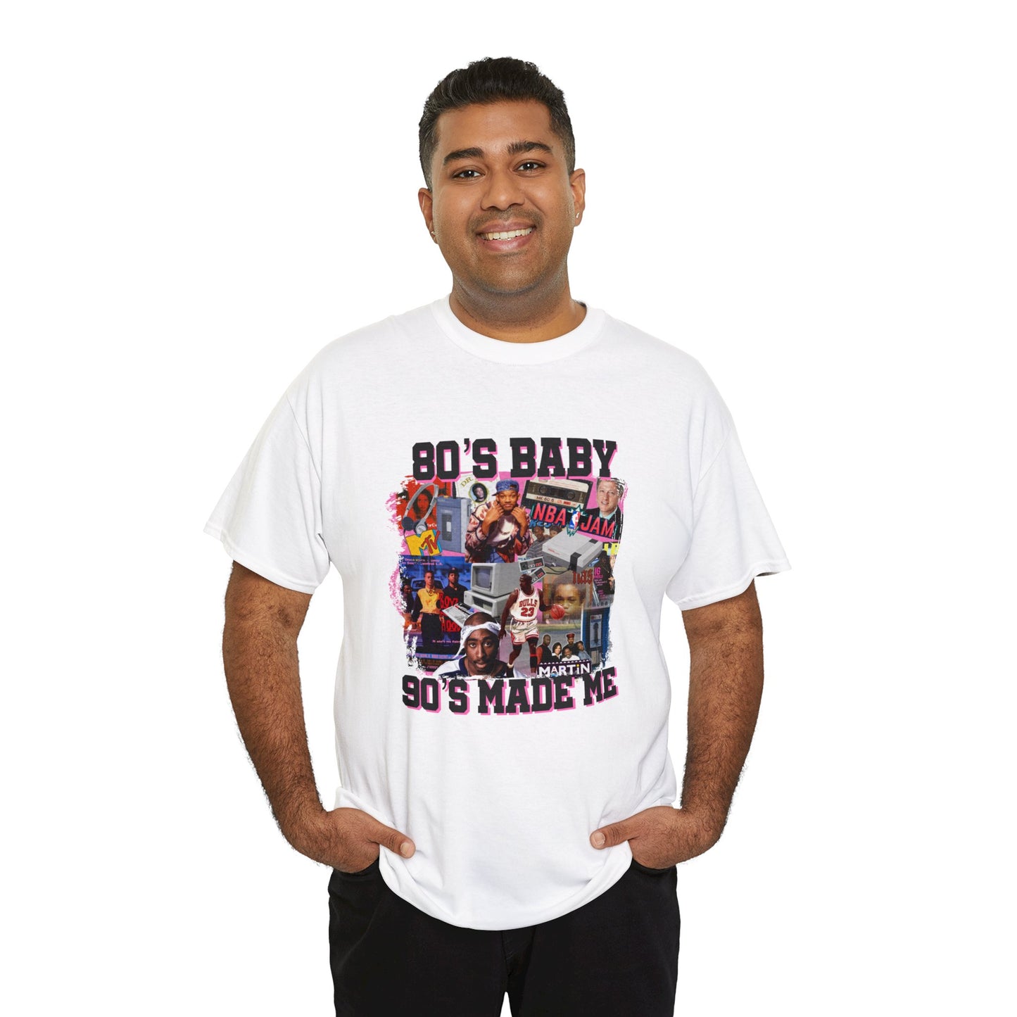 80s Baby 90s Made Me Unisex Heavy Cotton Tee