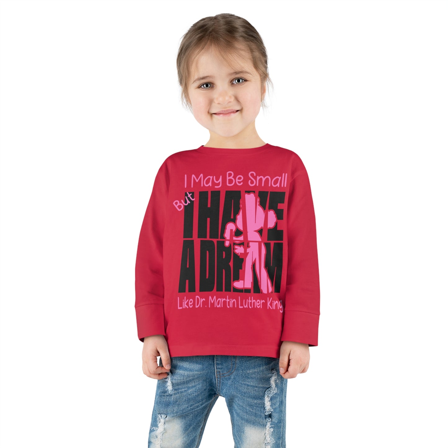 MLK Jr Girl  Toddler Long Sleeve Tee