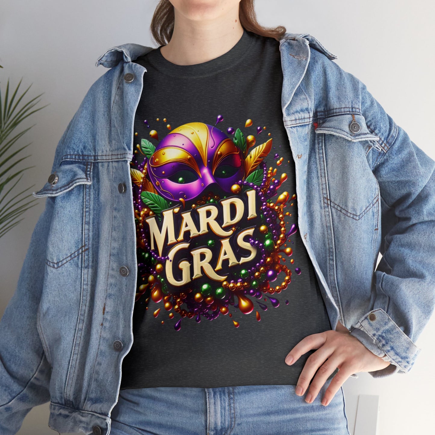 Mardi Gras 3 Unisex Heavy Cotton Tee