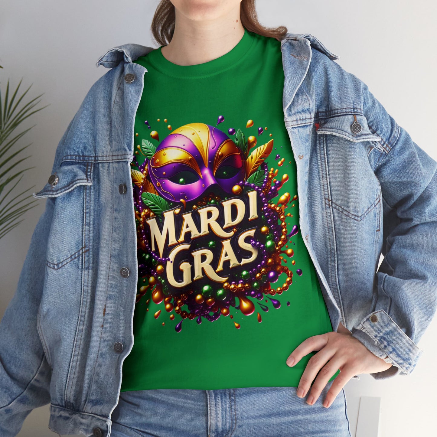 Mardi Gras 3 Unisex Heavy Cotton Tee