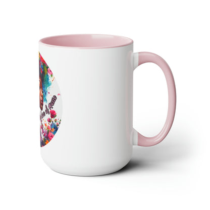 For the Love of Music Two-Tone Coffee Mugs, 15oz