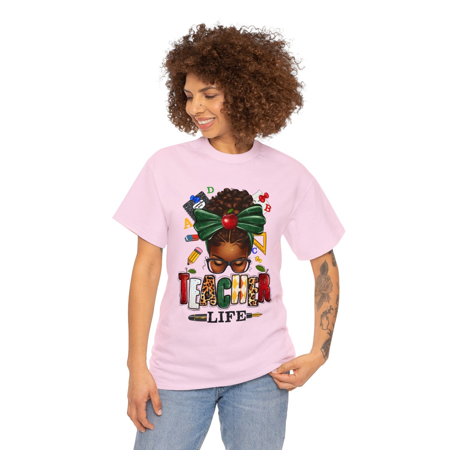 Teacher Life Queen Unisex Heavy Cotton Tee