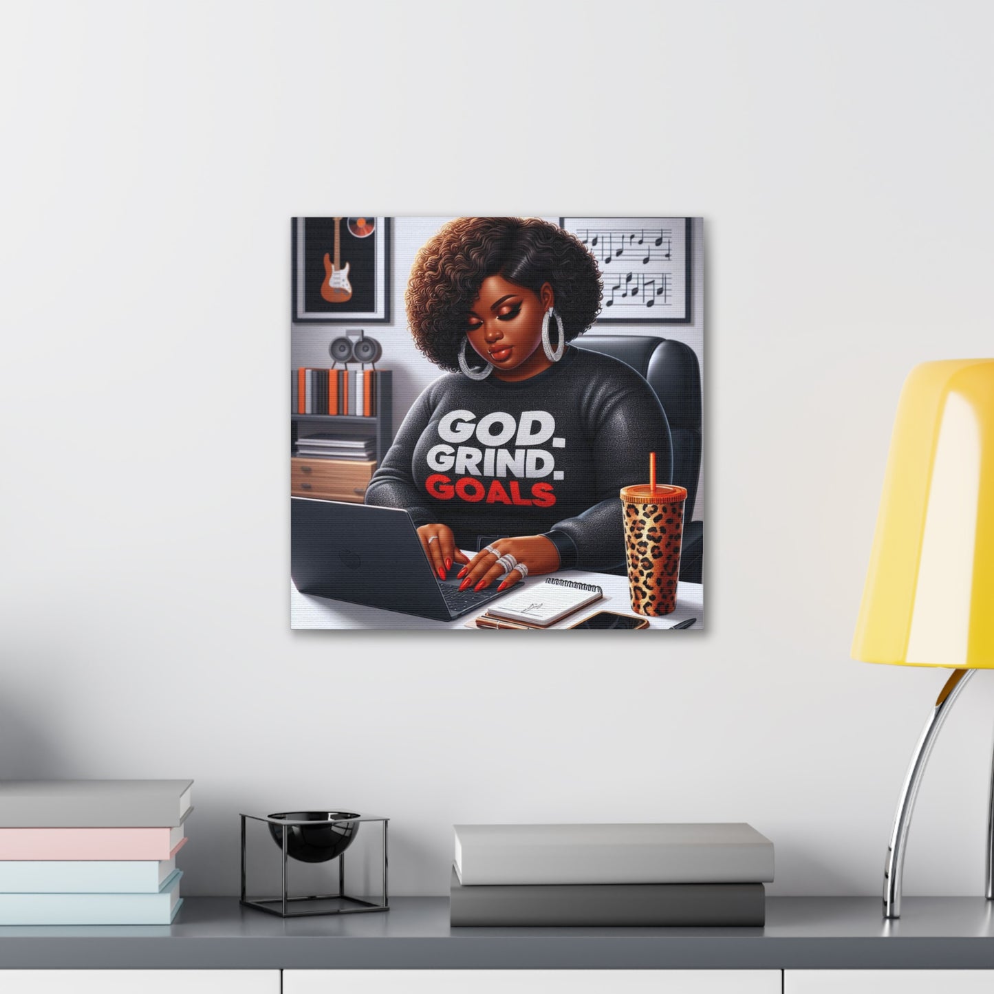 God, Grind, Goals Canvas Gallery Wrap