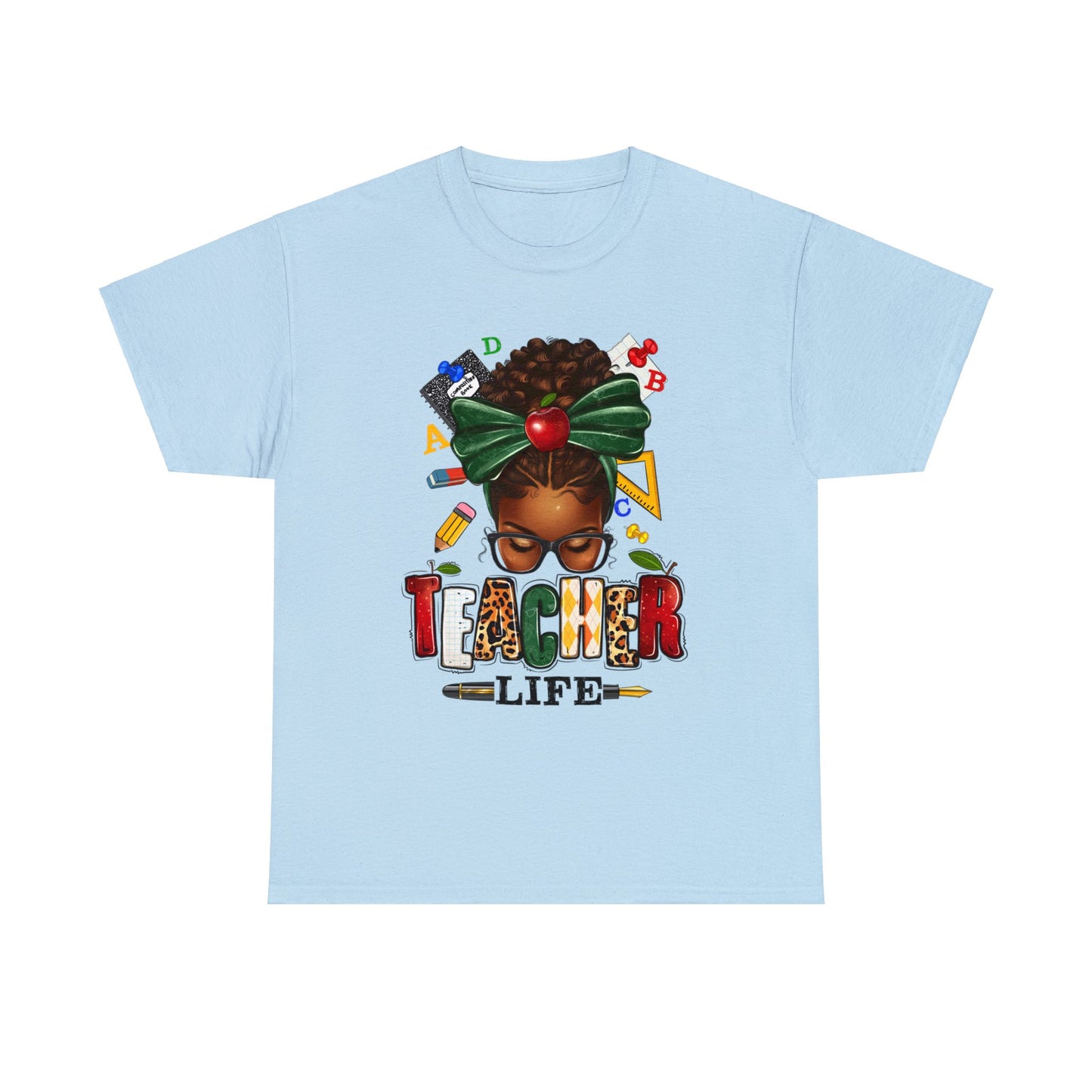 Teacher Life Queen Unisex Heavy Cotton Tee