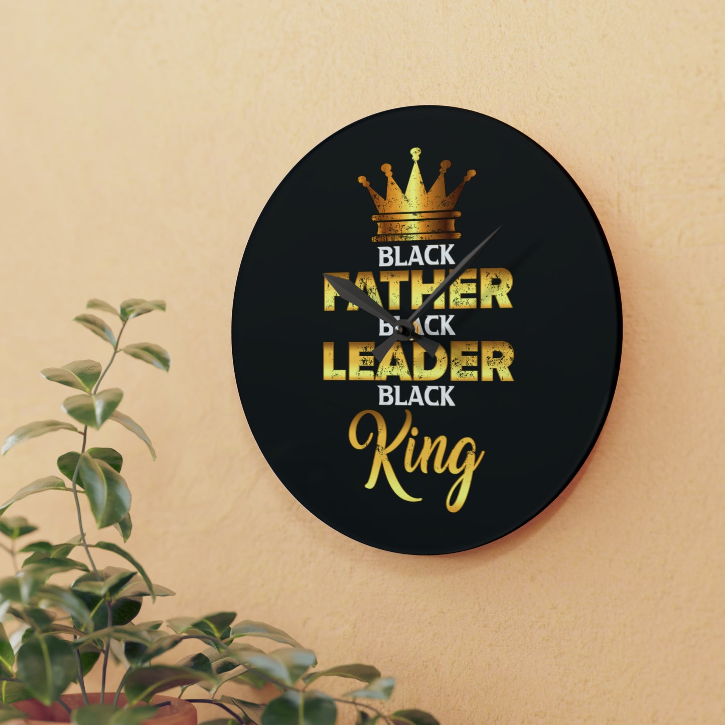 Father Leader King Acrylic Wall Clock