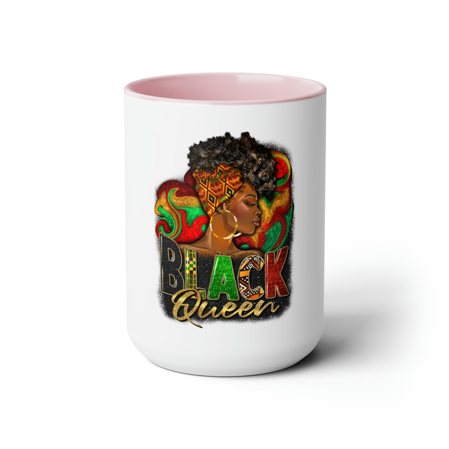 Black Queen Two-Tone Coffee Mugs, 15oz