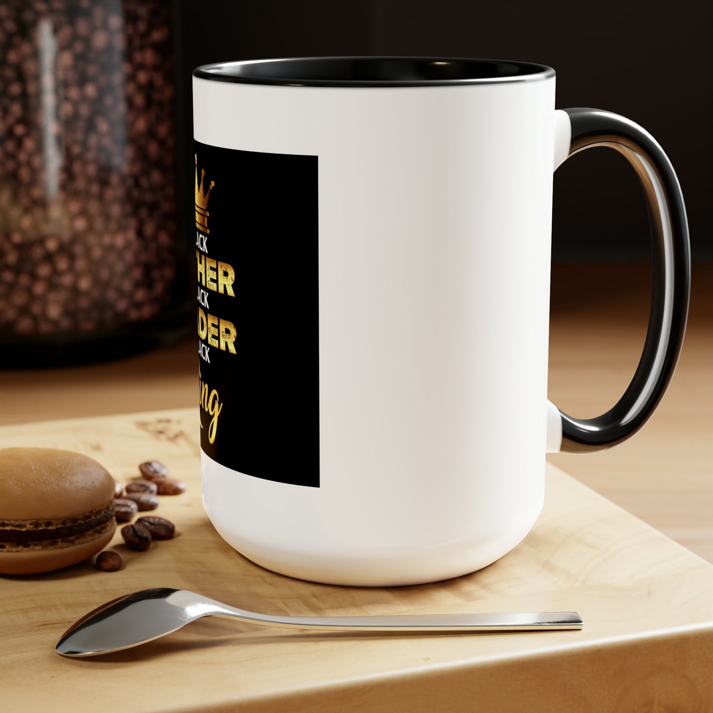 Father Leader King Two-Tone Coffee Mugs, 15oz