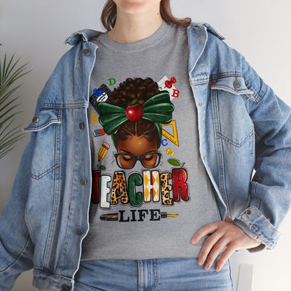 Teacher Life Queen Unisex Heavy Cotton Tee