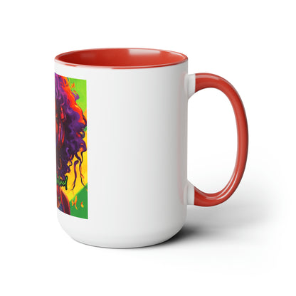 Musically Inclined Two-Tone Coffee Mugs, 15oz