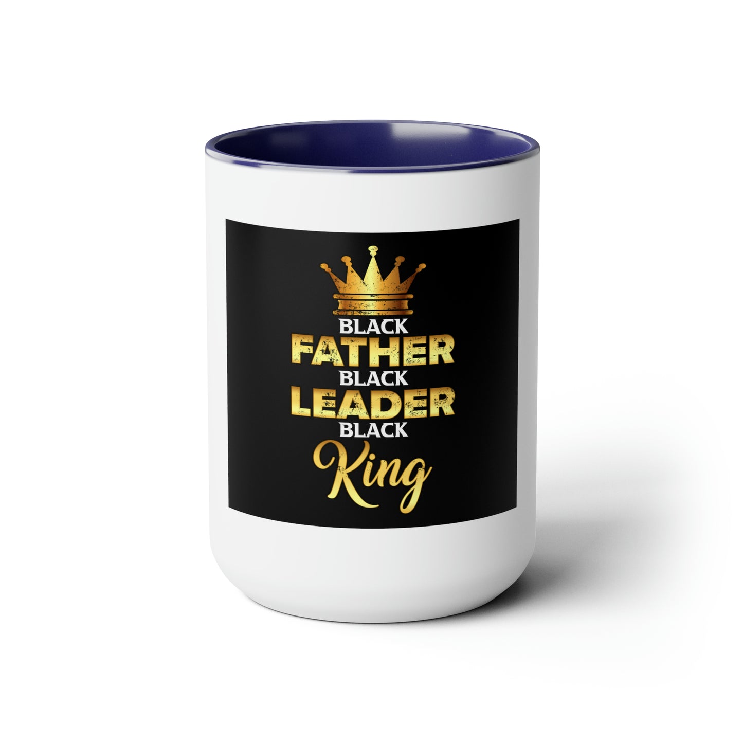 Father Leader King Two-Tone Coffee Mugs, 15oz