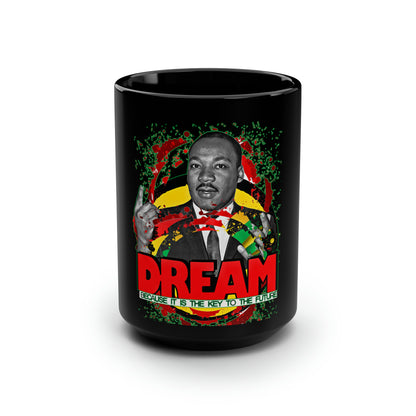 MLK Jr Black Mug, 15oz