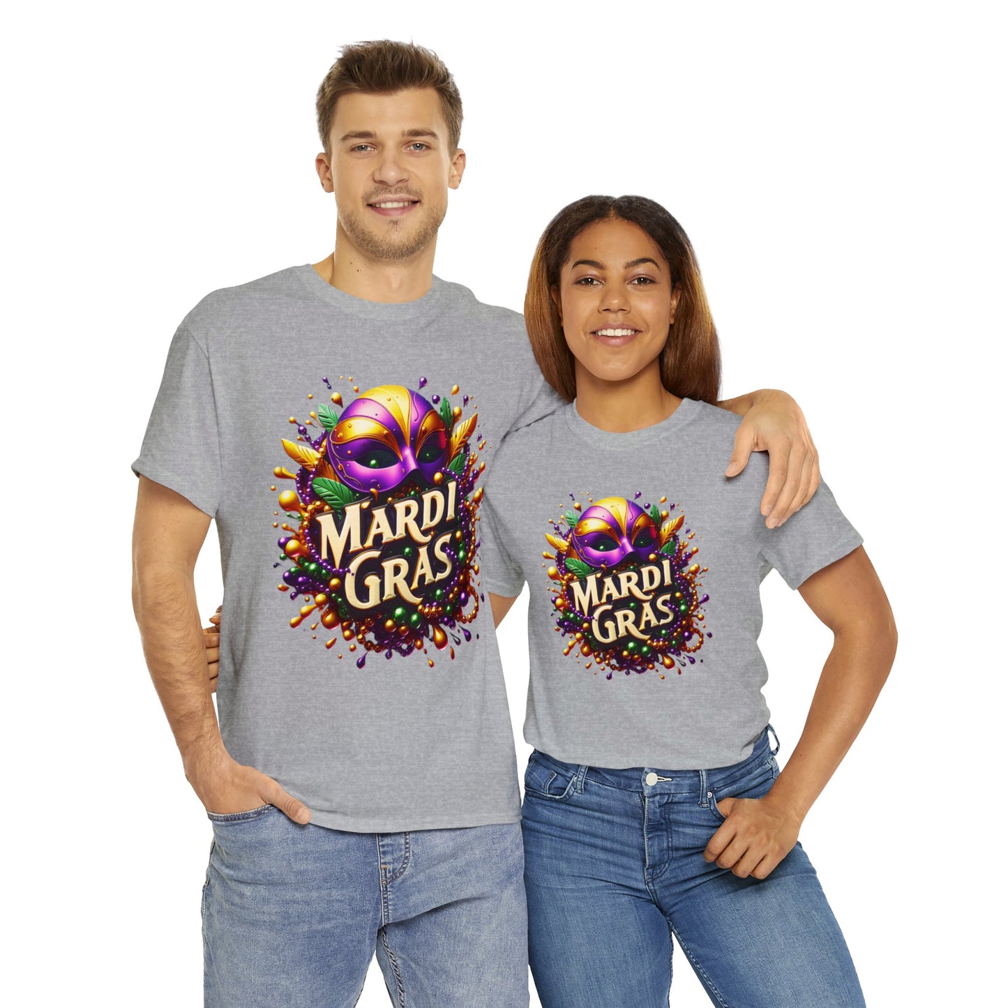 Mardi Gras 3 Unisex Heavy Cotton Tee