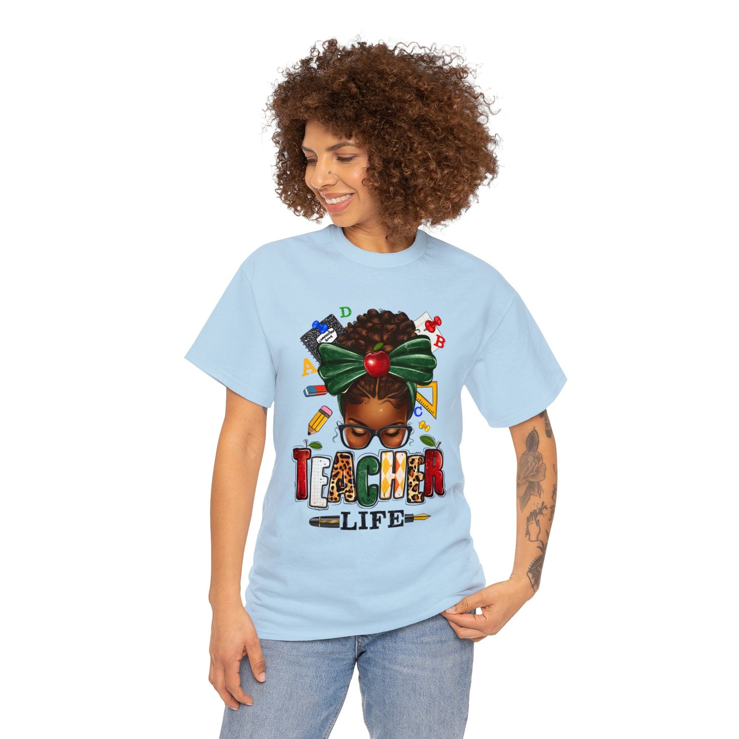 Teacher Life Queen Unisex Heavy Cotton Tee