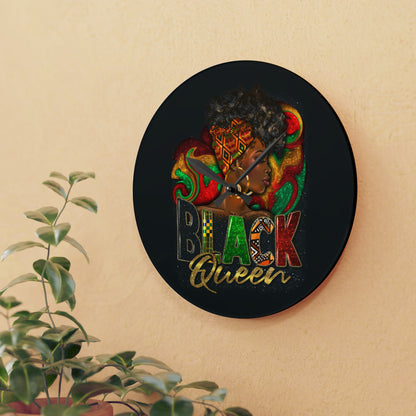 Black Queen Acrylic Wall Clock