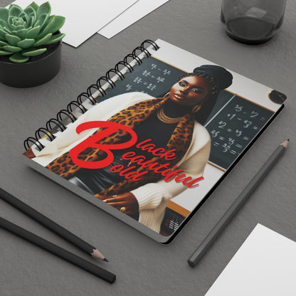 Black Beautiful Bold Spiral Bound Journal