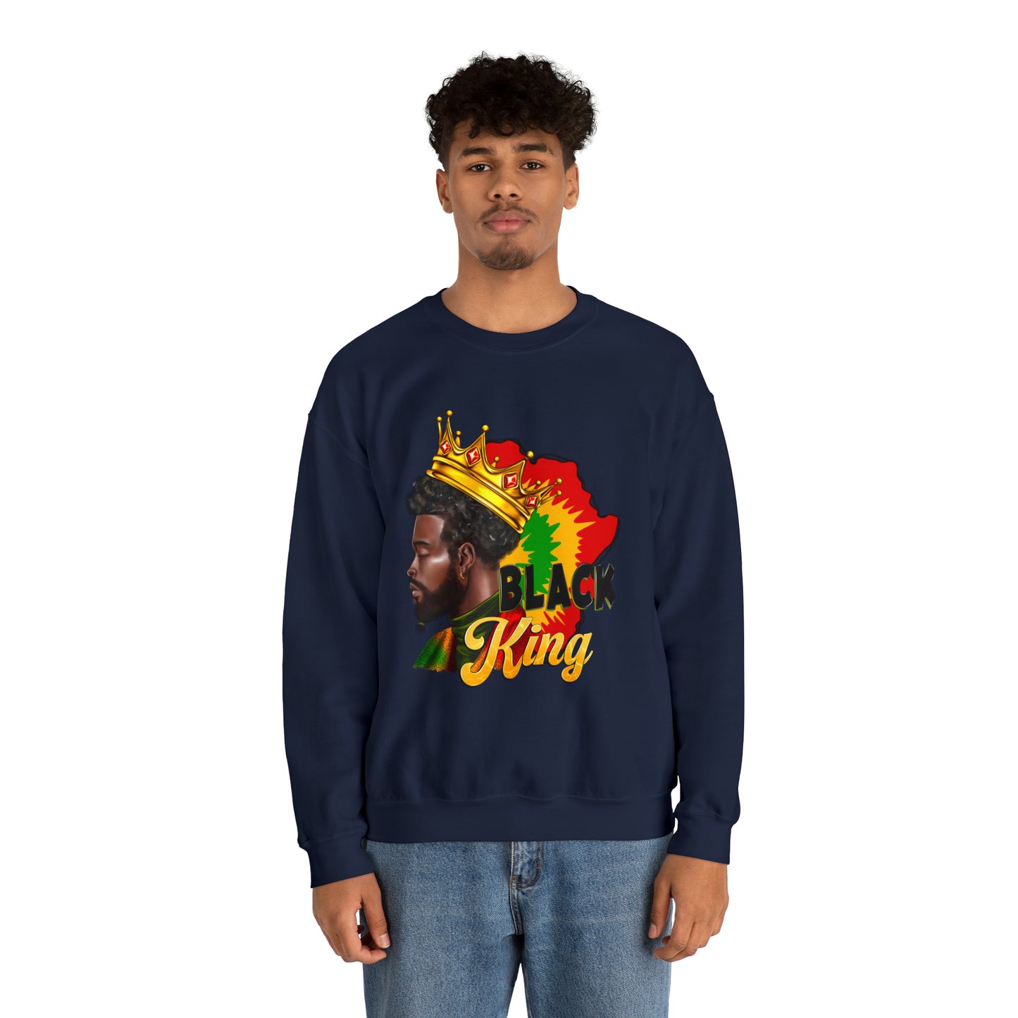 Black King Unisex Heavy Blend™ Crewneck Sweatshirt