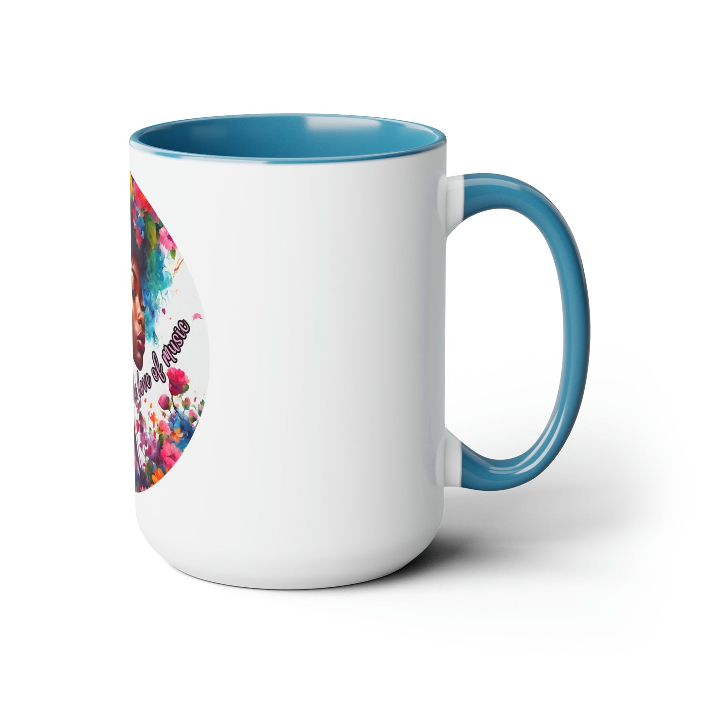 For the Love of Music Two-Tone Coffee Mugs, 15oz