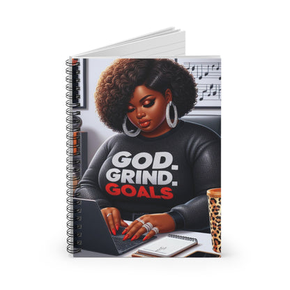 God Grind Goals Spiral Mini Notebook - Ruled Line