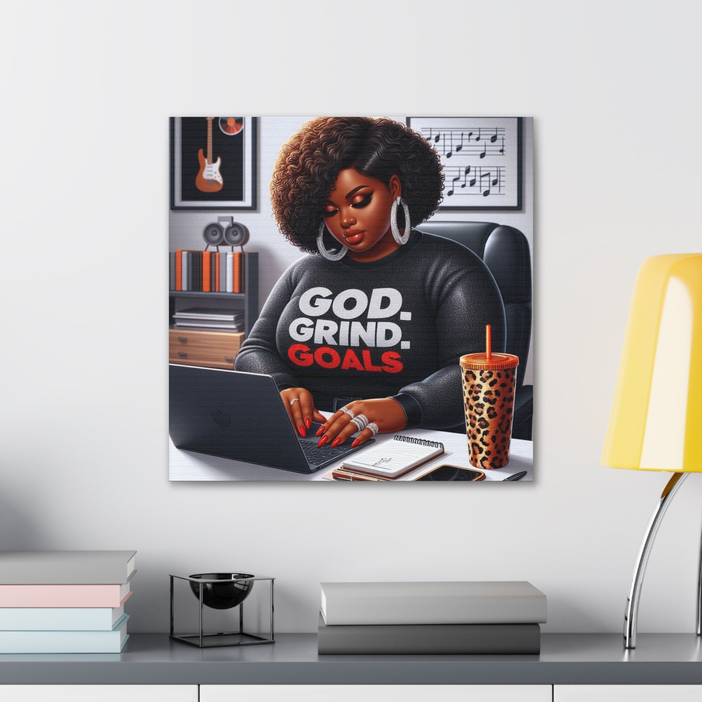 God, Grind, Goals Canvas Gallery Wrap