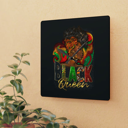 Black Queen Acrylic Wall Clock