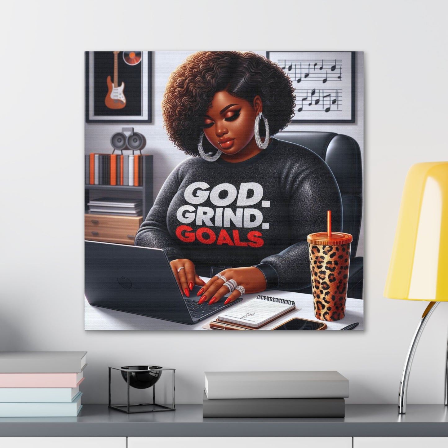 God, Grind, Goals Canvas Gallery Wrap