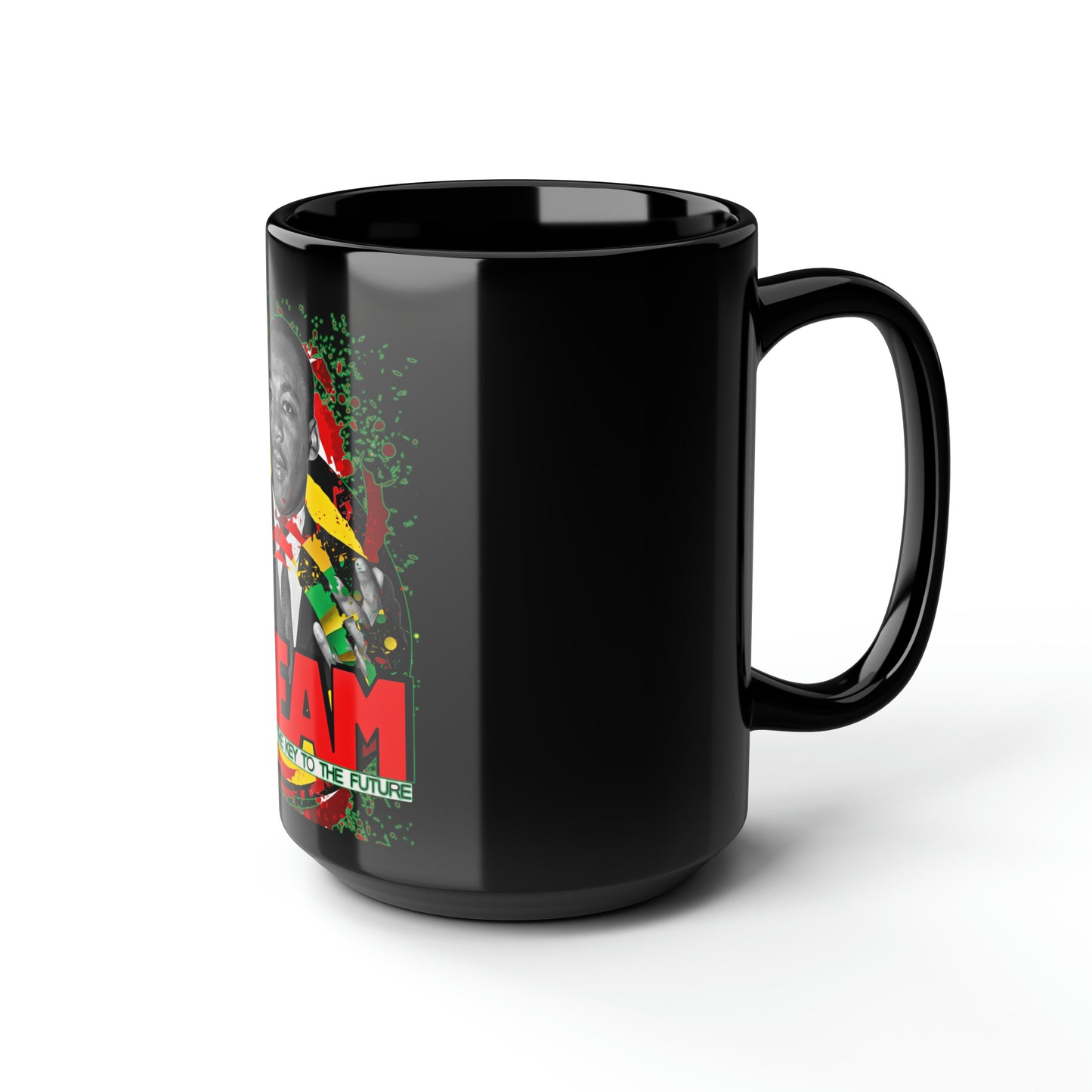 MLK Jr Black Mug, 15oz