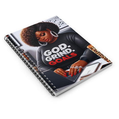 God Grind Goals Spiral Mini Notebook - Ruled Line