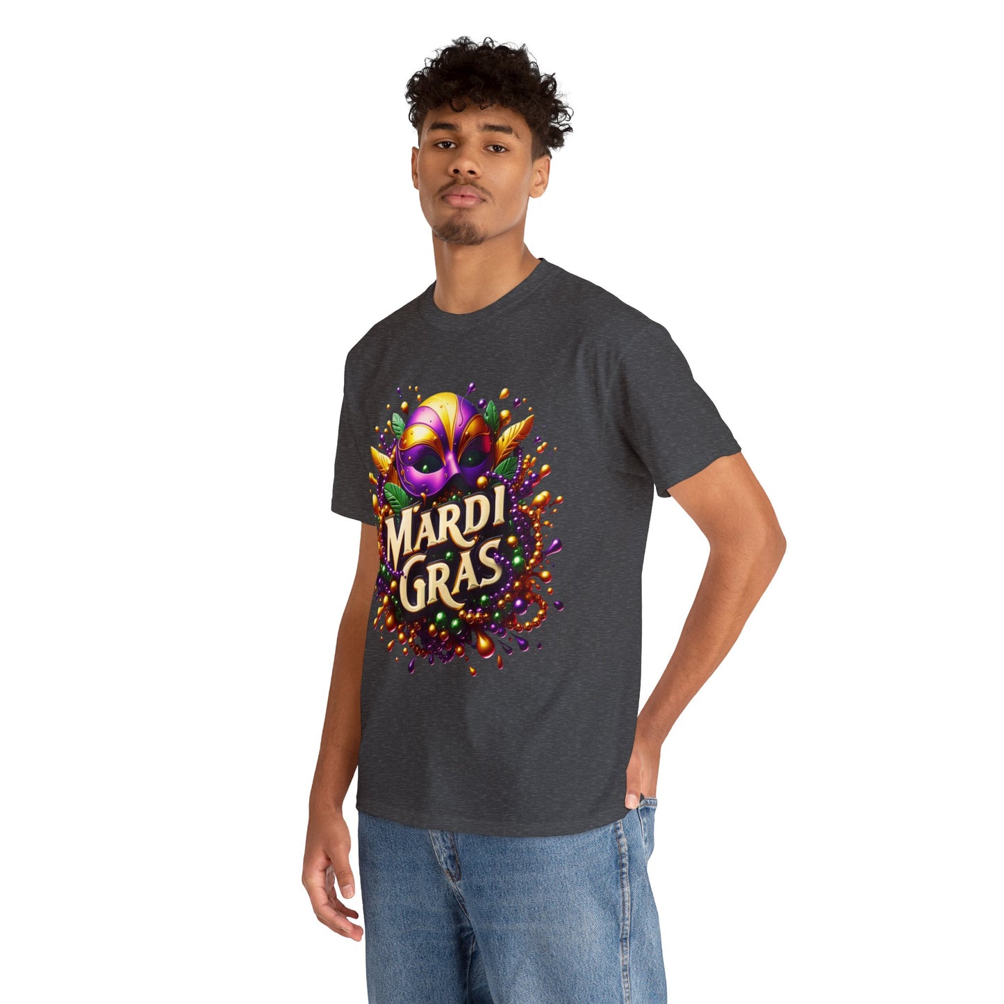 Mardi Gras 3 Unisex Heavy Cotton Tee