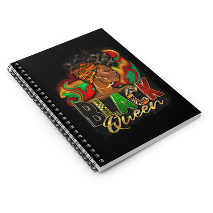 Black Queen Spiral Mini Notebook - Ruled Line