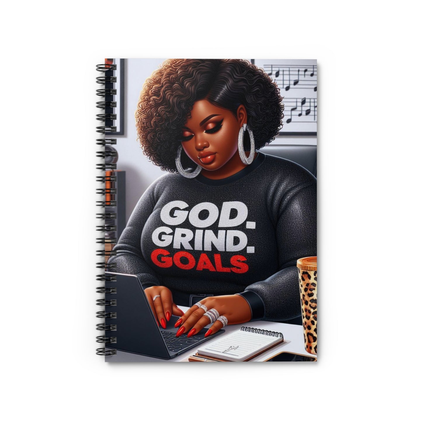 God Grind Goals Spiral Mini Notebook - Ruled Line