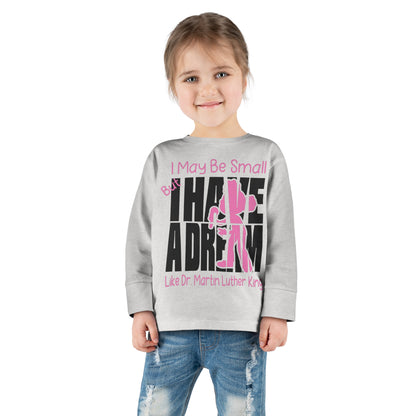 MLK Jr Girl  Toddler Long Sleeve Tee