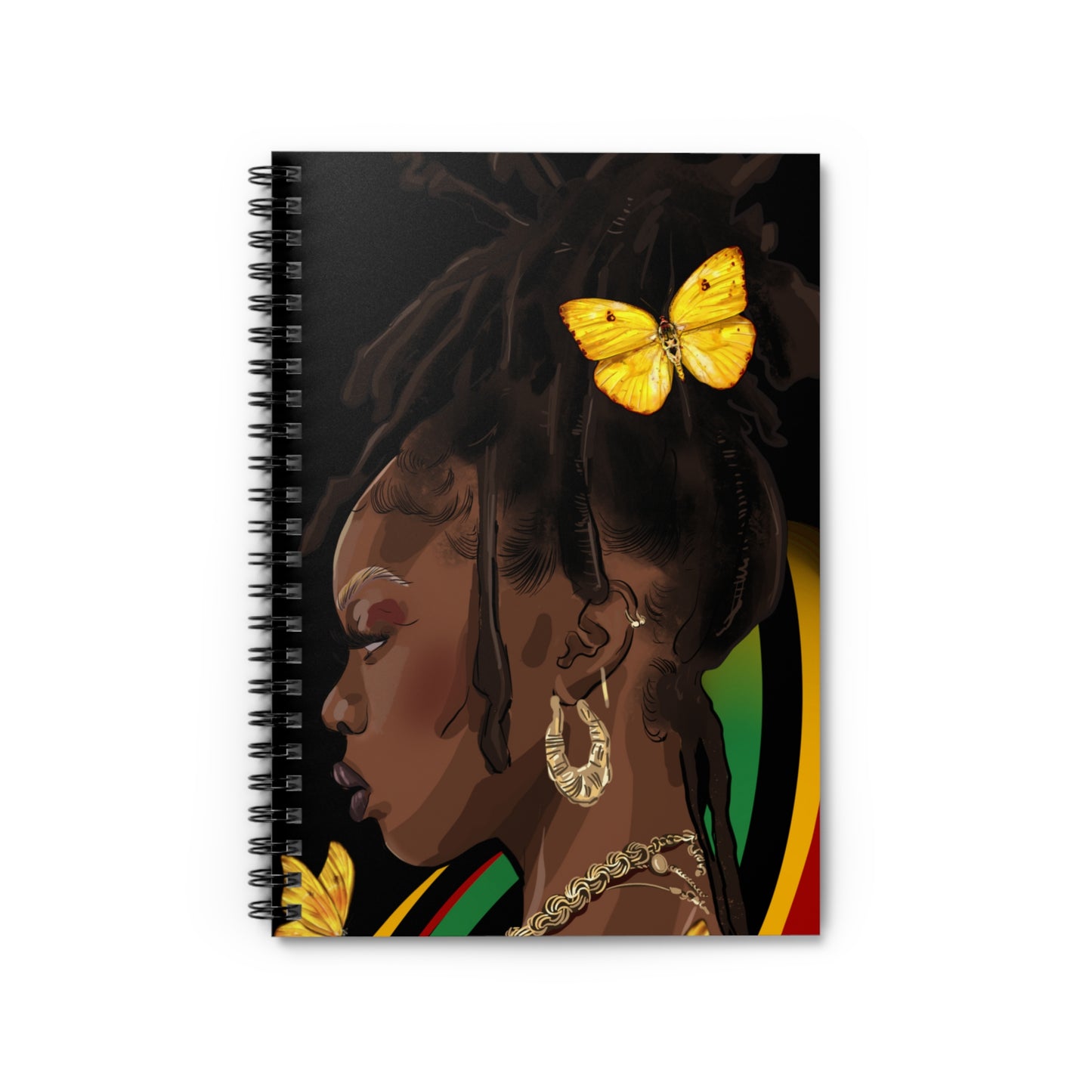 Black History Queen Spiral Mini Notebook - Ruled Line