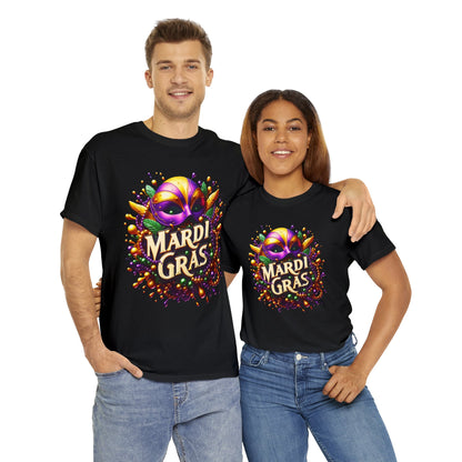 Mardi Gras 3 Unisex Heavy Cotton Tee