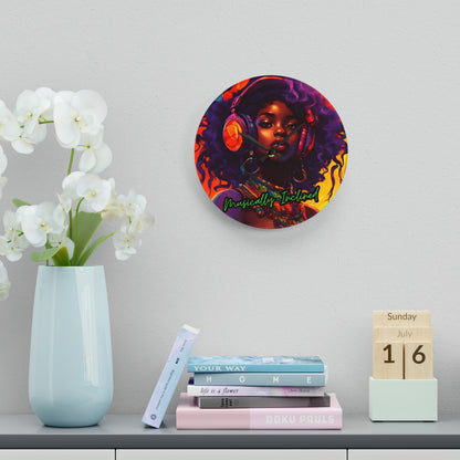 Musically Inclined Acrylic Wall Clock