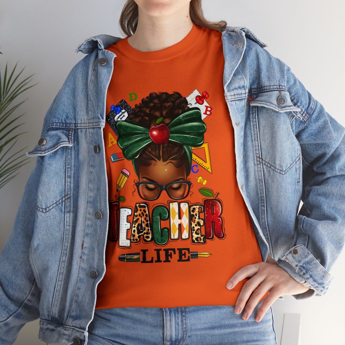 Teacher Life Queen Unisex Heavy Cotton Tee