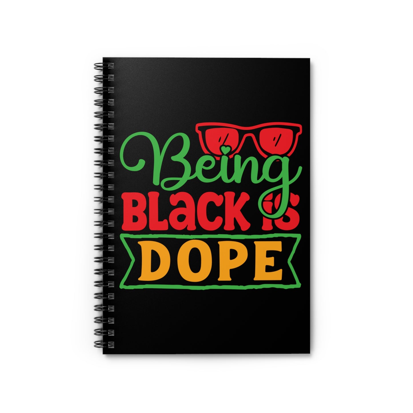 Being Black is Dope Spiral Mini Notebook - Ruled Line